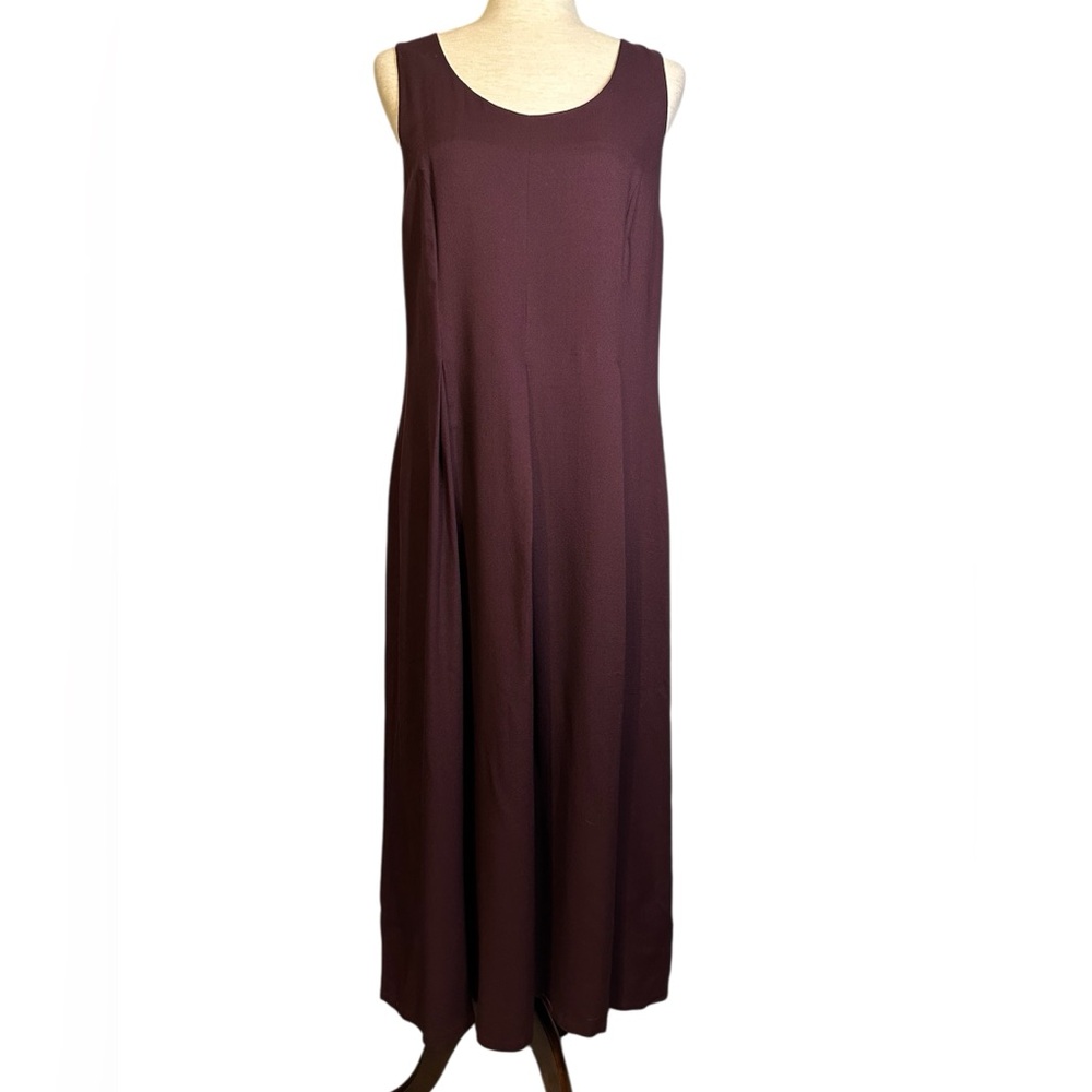 Laura Ashley Wool Blend Maxi Dress Lagenlook Whimsigoth Cottage Dark Academia 10